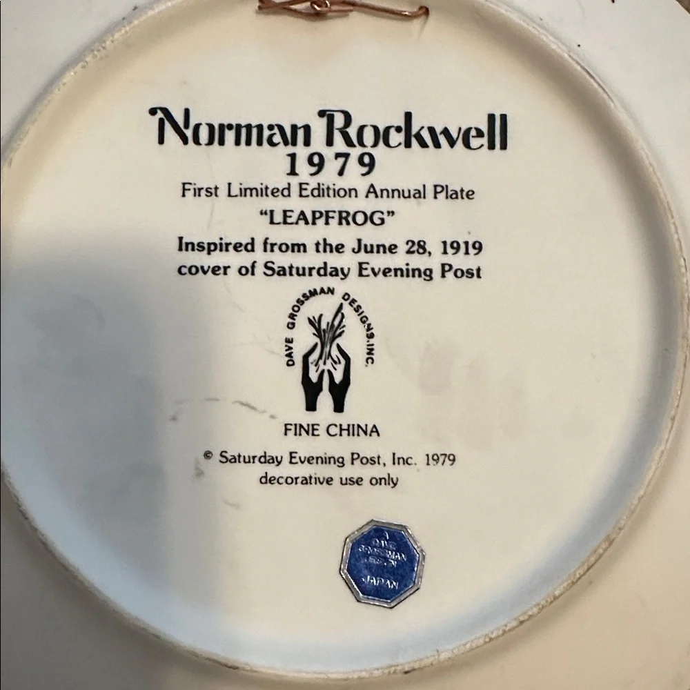 VINTAGE -1979 Norman Rockwell Collector's Plate